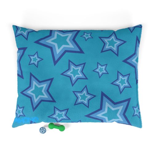 15681687930343834980_2048.jpeg ⭐ Blue Star Pattern Pet Bed – Cozy Plush Cushion for Dogs & Cats