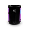 Black Mug – Purple Love You!! Design with Black Tulips By MIHONO