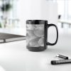 Monochrome Dahlia Photo with Finnish Text Mothers Day Mug - MIHONO