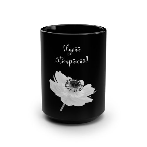 14497127907953149181_2048.jpeg Black Floral Mug — Hyvää äitienpäivää!! By MIHONO