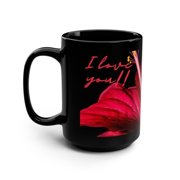 Red Lily Photo Black Coffee Mug By MIHONO