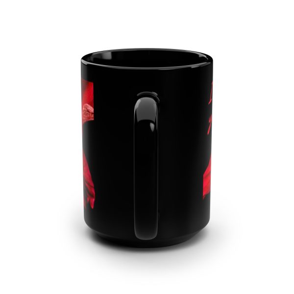 Red Lily Photo Black Coffee Mug By MIHONO