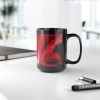 Red Lily Photo Black Coffee Mug By MIHONO