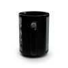 15oz Black Mug — Monochrome Floral Photo with Text (Filipino Sympathy/Condolence Message)