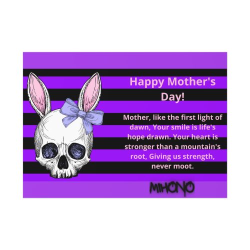 10878237057268130268_2048.jpeg Mother's Day Poster — Gothic Skull Bunny with Happy Mother's Day Poem By MIHONO