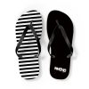 Flip Flops With Black & White Stripes By MIHONO