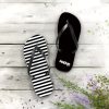 Flip Flops With Black & White Stripes By MIHONO