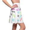 Skater Skirt — Bold Word Print Love, Hate, Loser By MIHONO