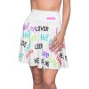 Skater Skirt — Bold Word Print Love, Hate, Loser By MIHONO