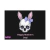 Poster — Gothic Skull with Bunny Ears Happy Mother's Day By MIHONO