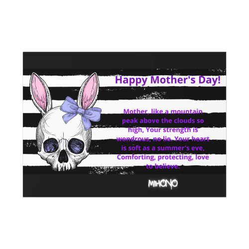 9964665942776196339_2048.jpeg Mother's Day Poster — Gothic Skull with Bunny Ears & Poem By MIHONO