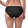 Skull & MIHONO Logo Black Lace-Trim Briefs — Gothic Cotton Panties