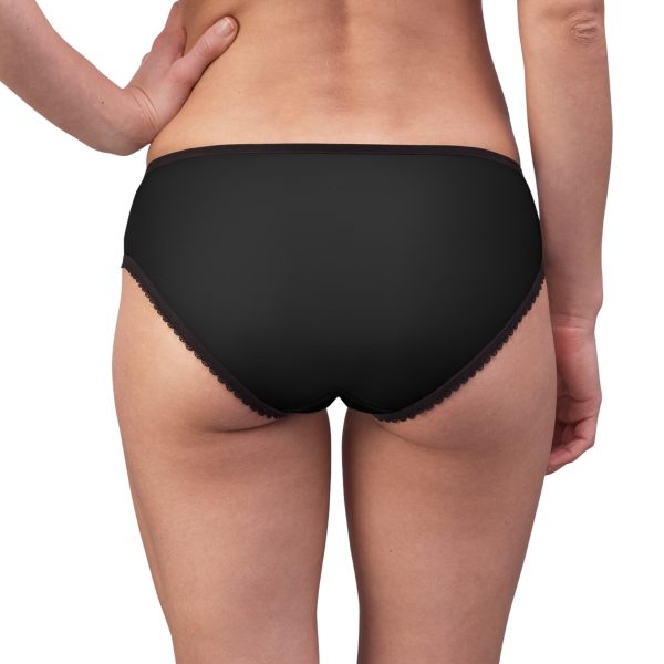 Skull & MIHONO Logo Black Lace-Trim Briefs — Gothic Cotton Panties