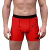 Goth Red Boxer With Flying Bats Print By MIHONO