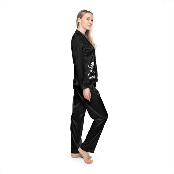 Emo Satin Skull Pajama Set By MIHONO