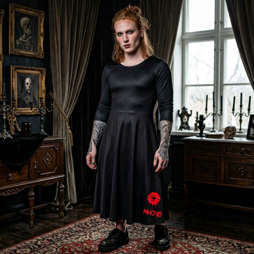 20260502122344-1f14621c-2f69-69b6-80e7-e2a99588beed.png Black Long Sleeve Dress With Red Kiss – Bold Romantic Alternative Dress By MIHONO