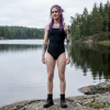 Goth Skeleton Graphic With MIHONO Logo One-Piece Swimsuit By MIHONO