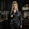 Emo Satin Skull Pajama Set By MIHONO