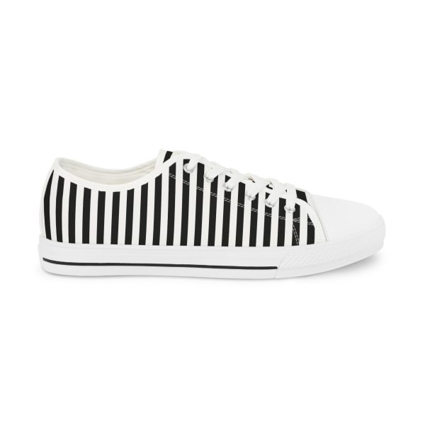 Emos Striped Black & White Low Top Sneakers By MIHONO