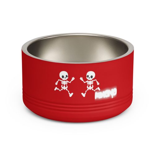 Metal Head Skull Pet Bowl — 18oz Stainless Steel By MIHONO