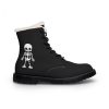 Emo Style Fur-Lined Leather Boots By MIHONO