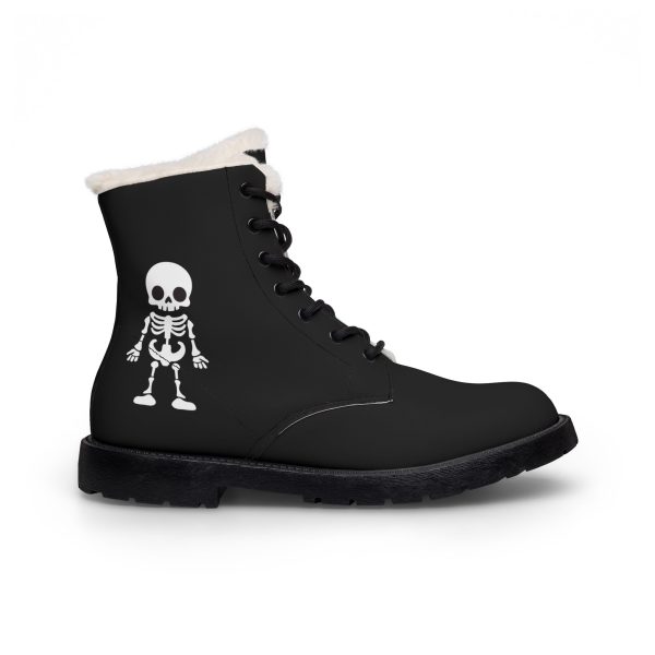 Emo Style Fur-Lined Leather Boots By MIHONO