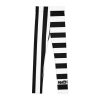 Metal Head Black & White Striped Youth Leggings By MIHONO