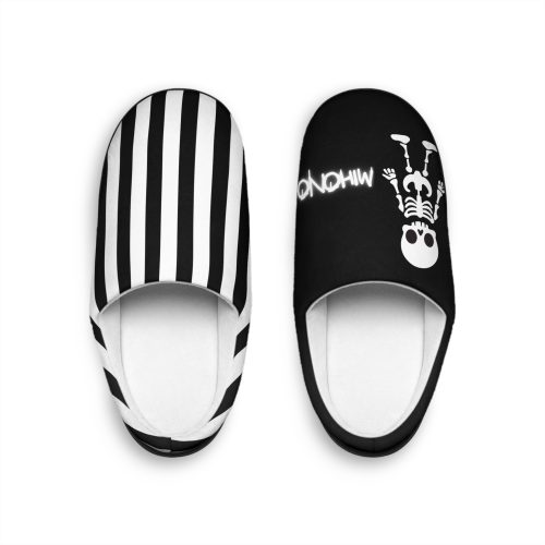 Metal Heads Skeleton Striped Indoor Slippers By MIHONO