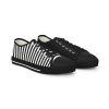 Emos Striped Black & White Low Top Sneakers By MIHONO