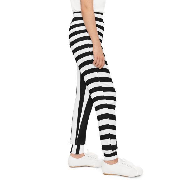 Emo Youth Black & White Striped Joggers By MIHONO