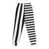 Emo Youth Black & White Striped Joggers By MIHONO