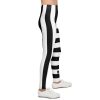 Metal Head Black & White Striped Youth Leggings By MIHONO