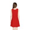 Goth Girls' Red Sundress with Flying Bats By MIHONO