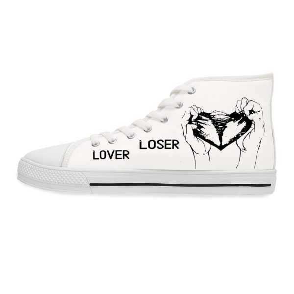 Goth Sneakers — Black Kiss Graphic "Lover Loser" By MIHONO