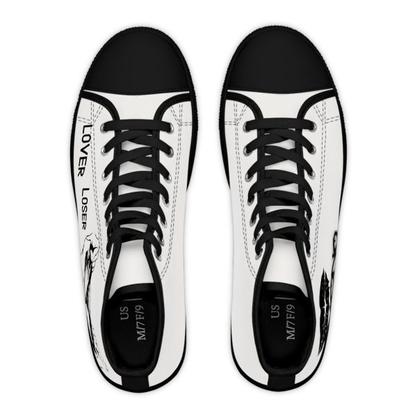 Goth Sneakers — Black Kiss Graphic "Lover Loser" By MIHONO