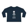 Emo Toddler Long Sleeve Tee With Cute Skeleton Graphic By MIHONO