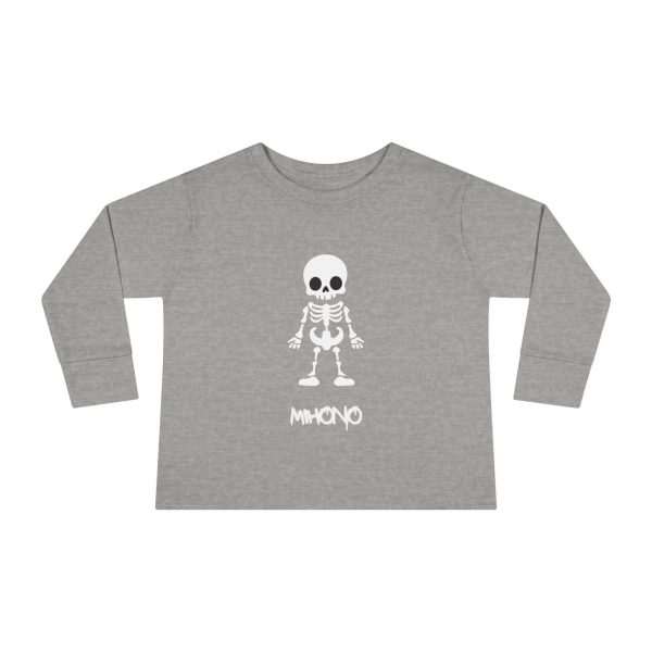 Emo Toddler Long Sleeve Tee With Cute Skeleton Graphic By MIHONO