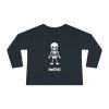 Emo Toddler Long Sleeve Tee With Cute Skeleton Graphic By MIHONO