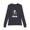 Metal Head Youth Long Sleeve Tee With Dancing Skeleton By MIHONO
