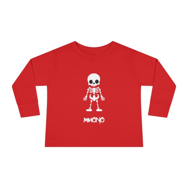 Emo Toddler Long Sleeve Tee With Cute Skeleton Graphic By MIHONO